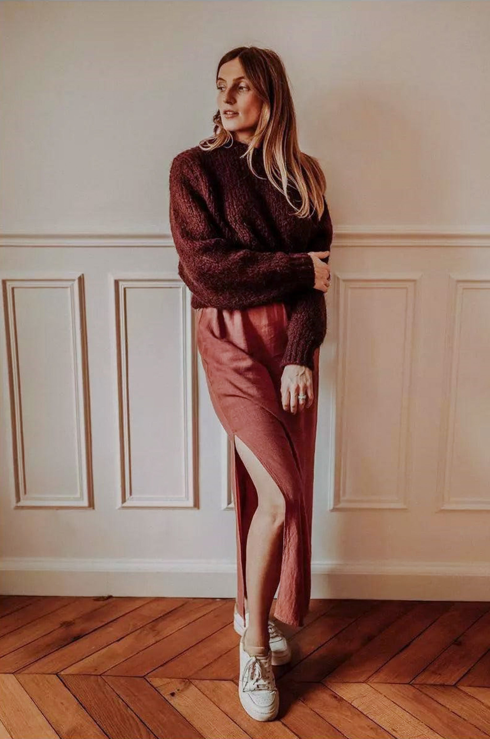 Robe longue Tania, perfekt für Stil und Komfort.