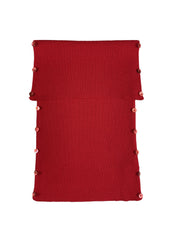 Merinopullover Céphée in Rot – Rückenteil mit klassischem Design und feiner Merinowolle, das Komfort und Eleganz vereint.